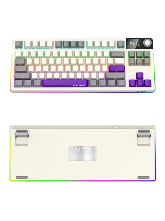 Gaming mexanik klaviatura Lorgar KBP70TKLW, ENG, RGB yoritgichli bilan