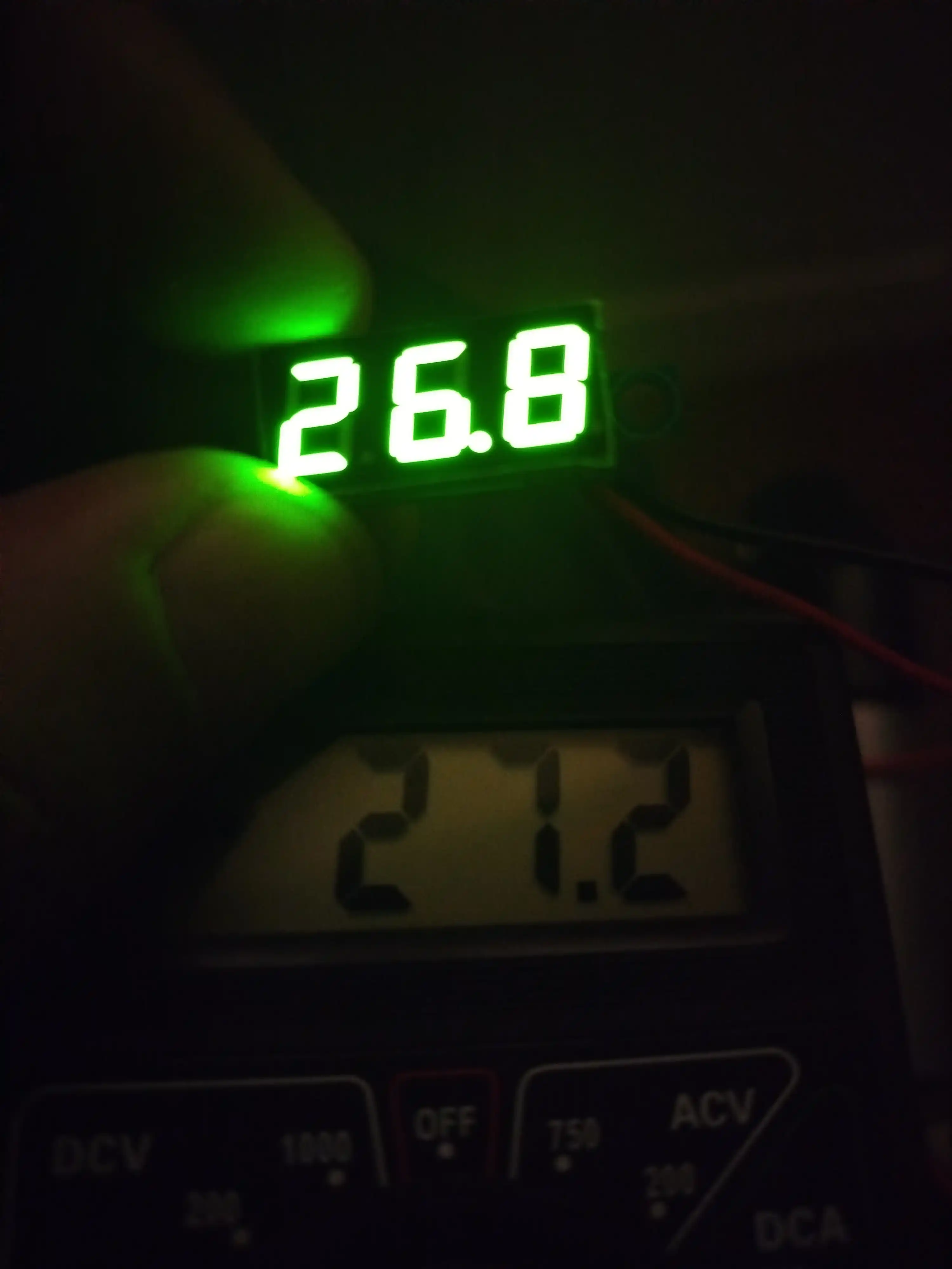 Raqamli mini voltmetr 0.28 dyuym, 2.530 V, LED ekran, yashil indikator