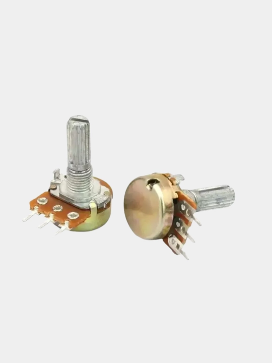 Potensiometr WH148 B5K (5 kOm) o‘zgaruvchan rezistor, chiziqli, L20 mm 3-dona