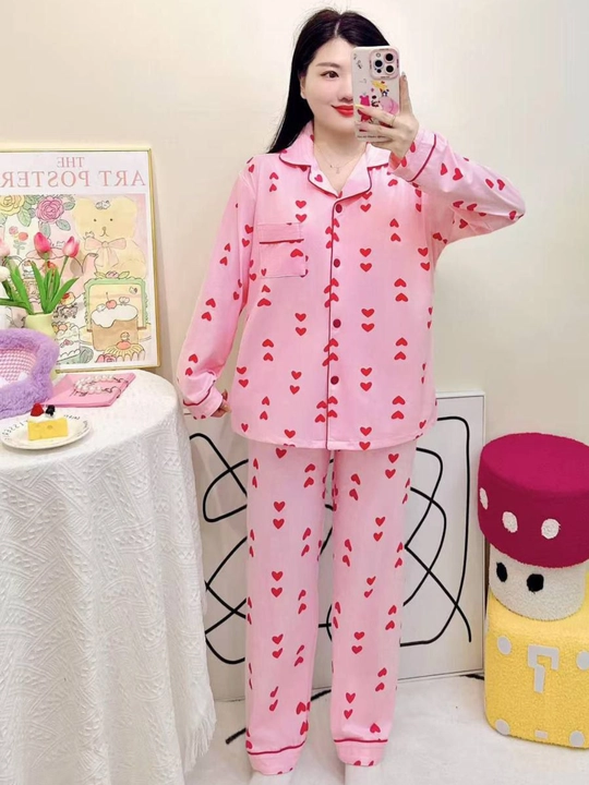 Pijama ayollar uchun komplekt kuzgi-qishgi pijama, issiq va yumshoq paxta matodan