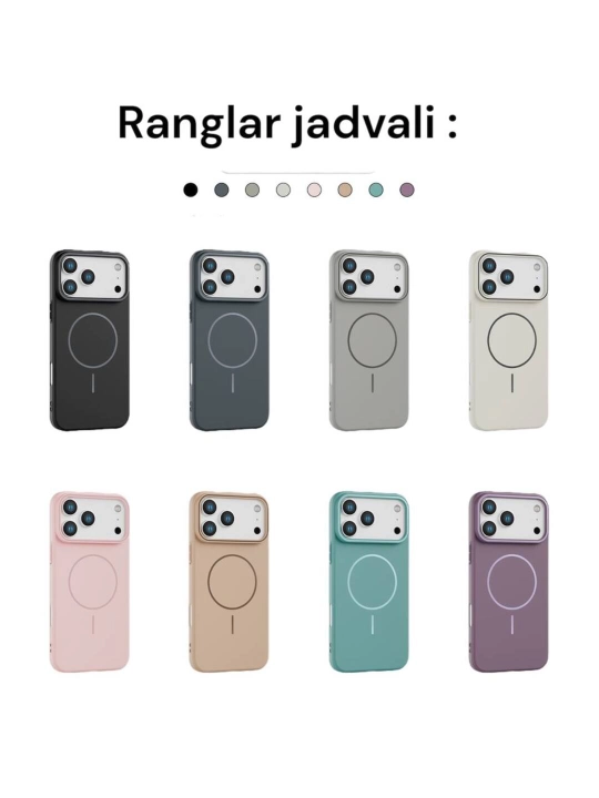 Iphone 11, 12, 13, 14, 15, 16, 17, pro, max, air uchun g'ilof, chexol
