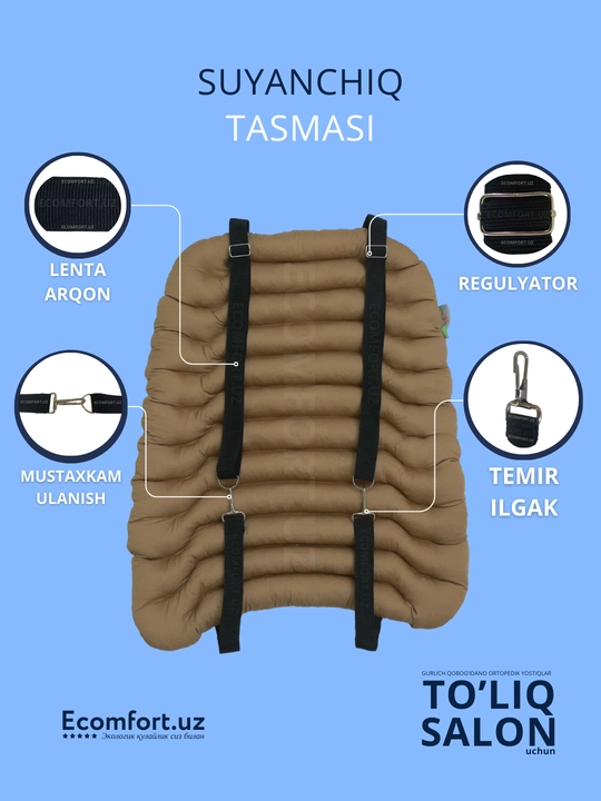 Avtomobillar uchun ortopedik nakidkalar, to'liq salon, ECOMFORT