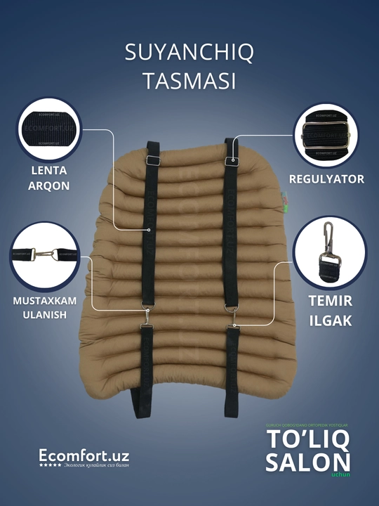 Avtomobillar uchun ortopedik nakidkalar, to'liq salon, ECOMFORT