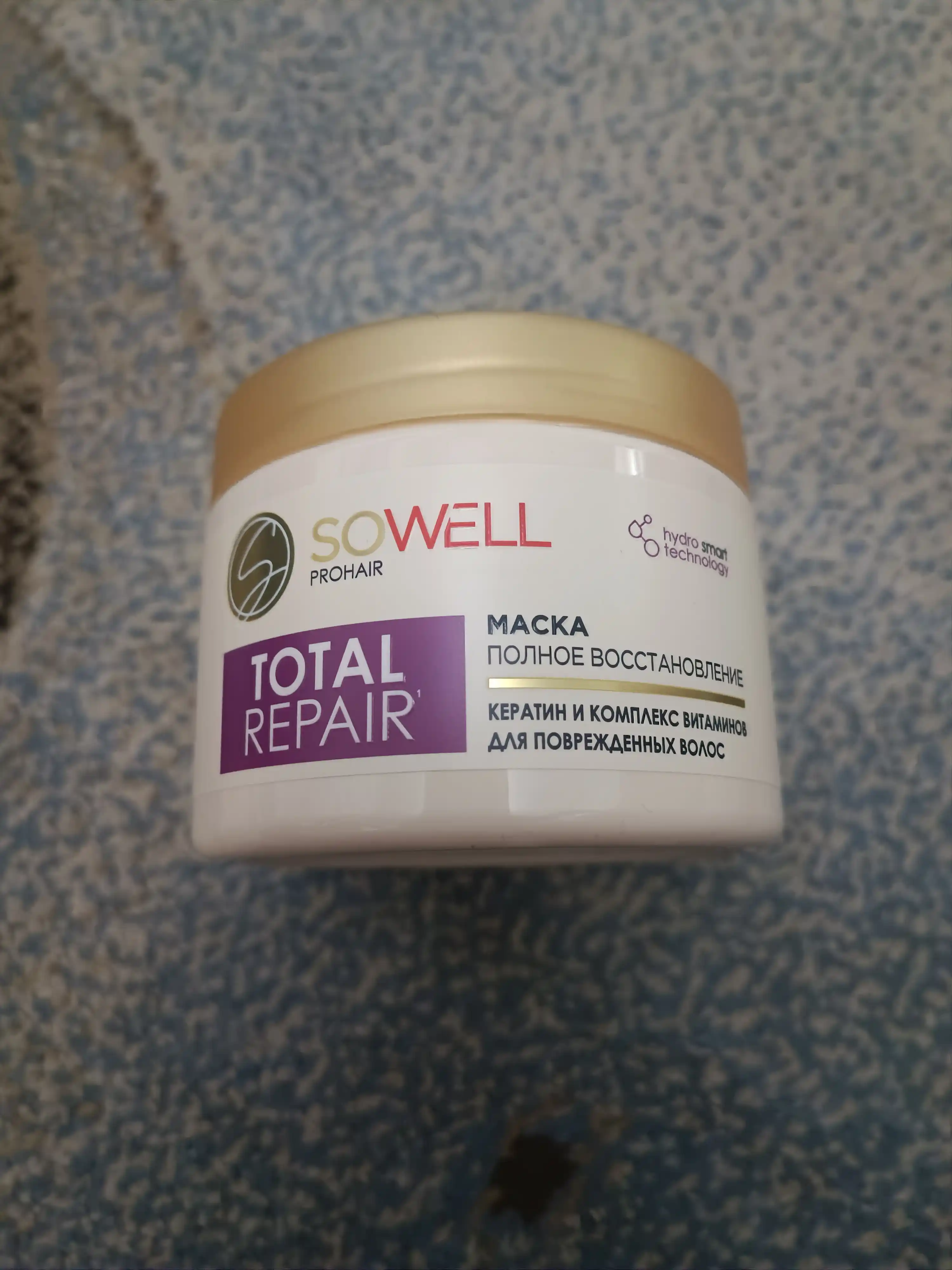 Маска для волос женская профессиональная с кератином Sowell Total Repair 400 мл