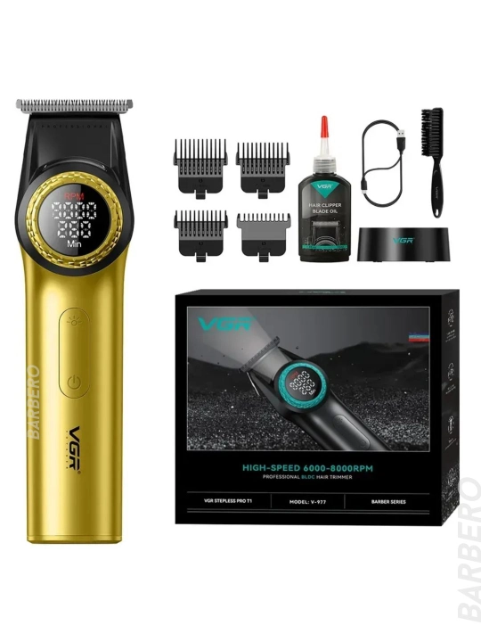 VGR V-906, V-977 dan professional soqol uchun simsiz trimmer, elektr ustara