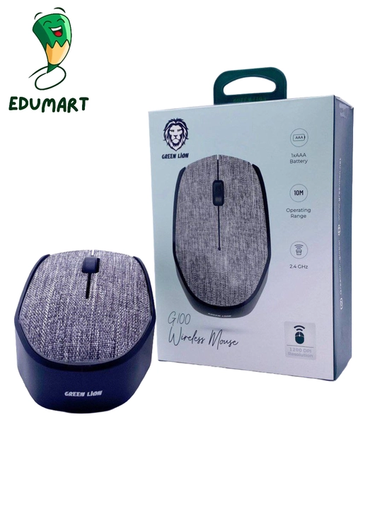 Green Lion G100 simsiz sichqonchasi, matoli bezak, 1200 DPI, ofis va noutbuk uchun - 