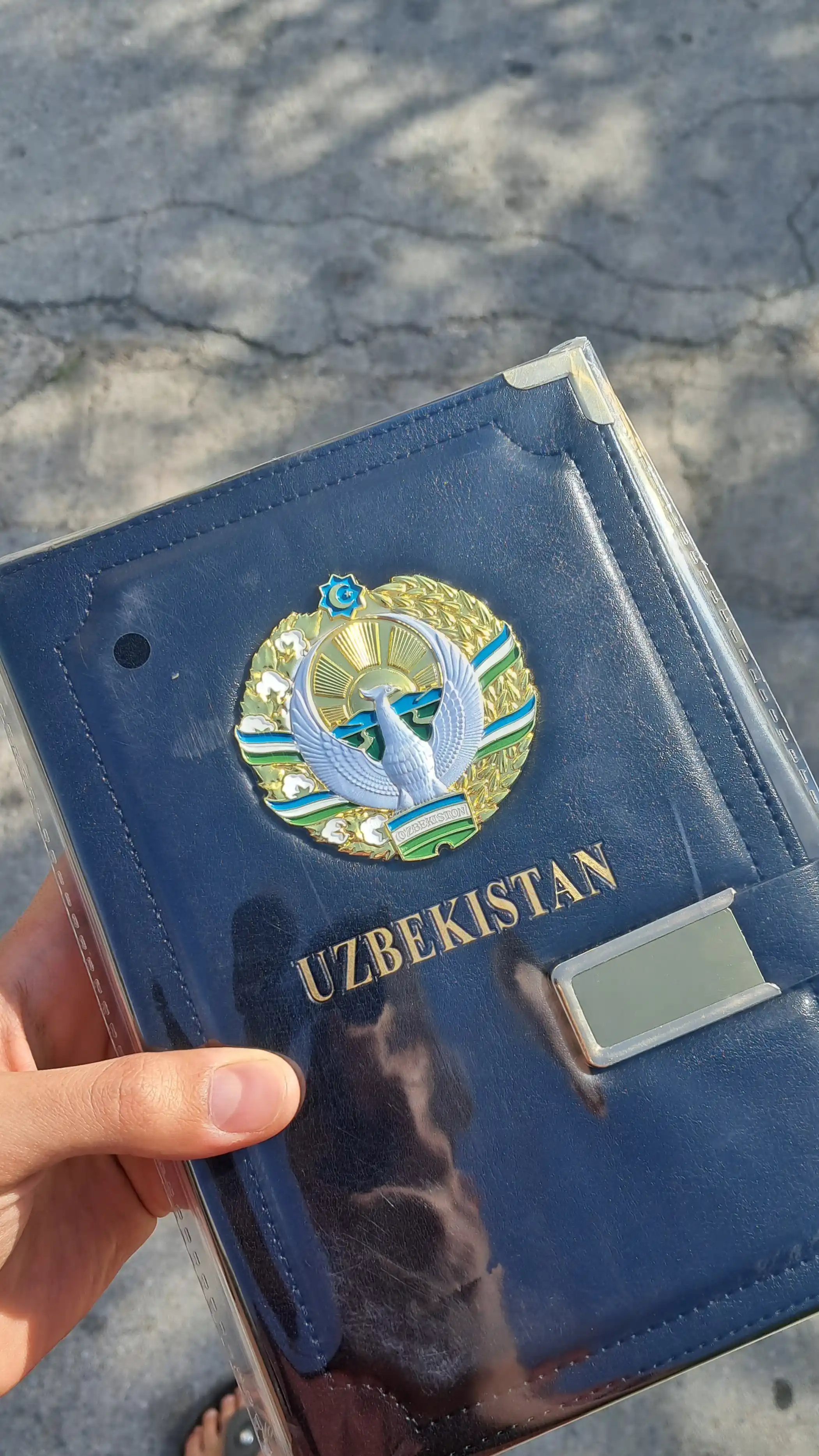 Bloknot O'ZBEKISTON daftarchasi, A5 formatida 182 varaq tilla yurgizilgan erkaklar uchun