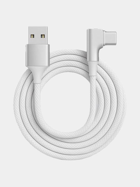 USB Type-C 3 metrli burchakli PD kabel – quvvatlash va ma’lumot uzatish uchun