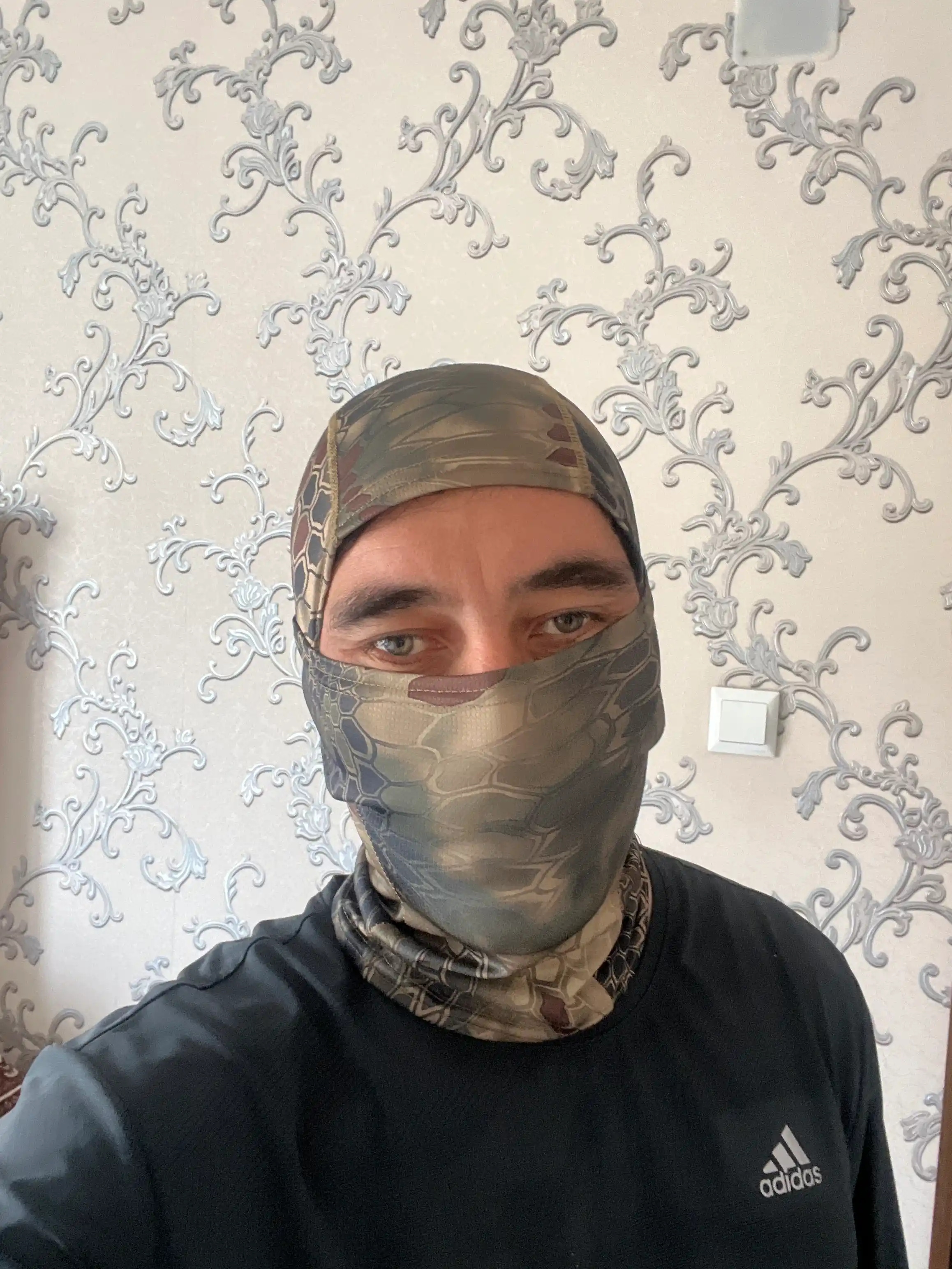 Yuz va boshni himoya qilish uchun qora niqob, bahor-yoz, mototsikl uchun
