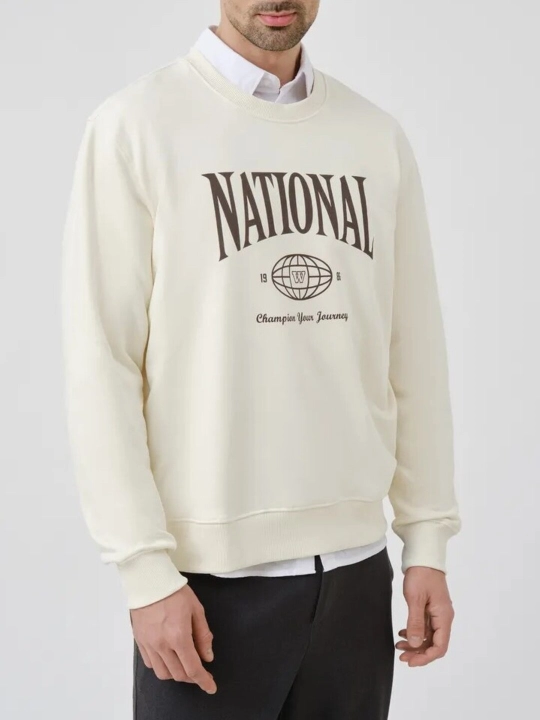 Erkaklar svitshoti oversize nachosli, bosmali