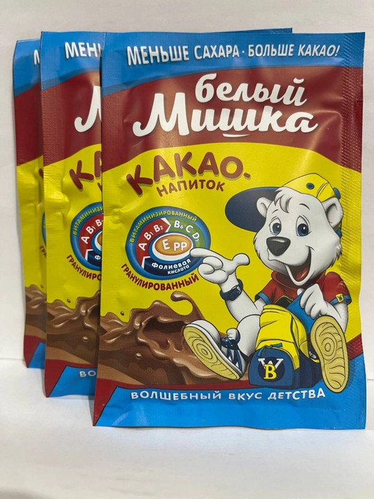 Какао-напиток гранула БЕЛЫЙ МИШКА, саше 25 г - 