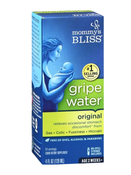 Mommy’s Bliss Gripe Water suyuq parhez qo‘shimchasi, 120 ml (4 oz), chaqaloqlar uchun