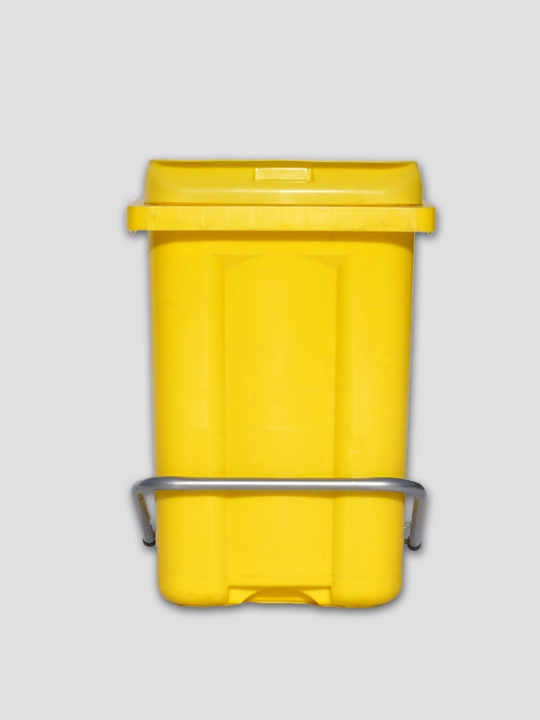 Plastik konteyner, 60 litrlik axlat chelagi, qopqoqli — uy va ofis uchun mo‘ljallangan