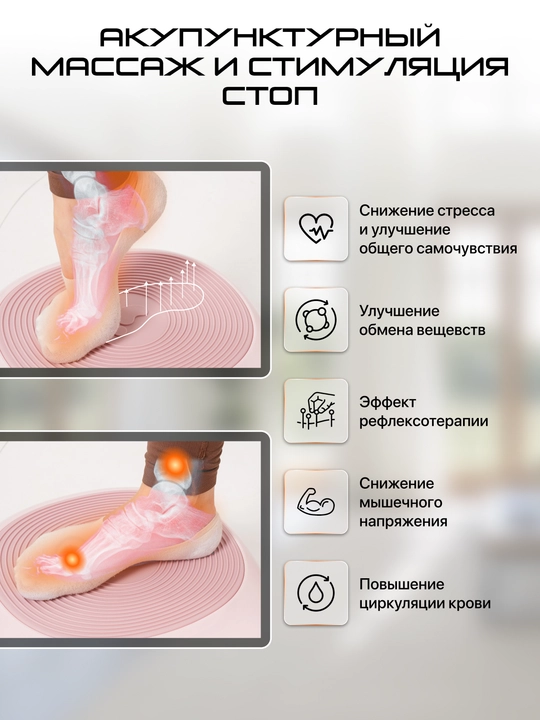 Виброплатформа GENAU VibroFit V3 Pinky Bloom горизонтальная *VP1-03A