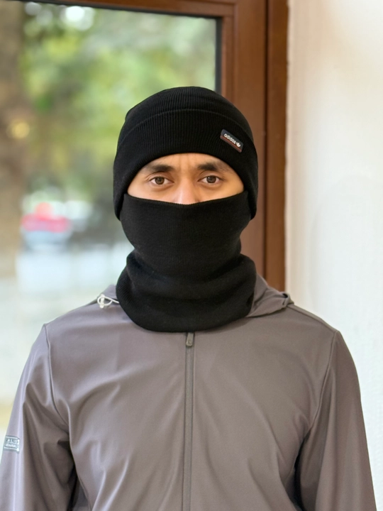 Erkaklar uchun qishki shapka va sharf to‘plami — issiq va qulay,turli rangda