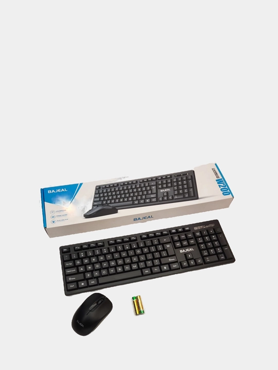 BAJEAL W200 — мембранная бесшумная клавиатура + мышь
