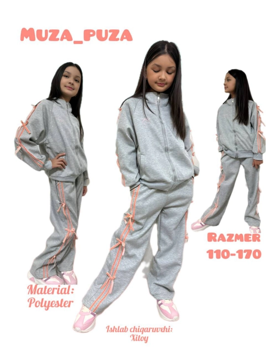 Спортивный костюм для девочек, домашняя одежда, от 5-6 до 12-13 лет