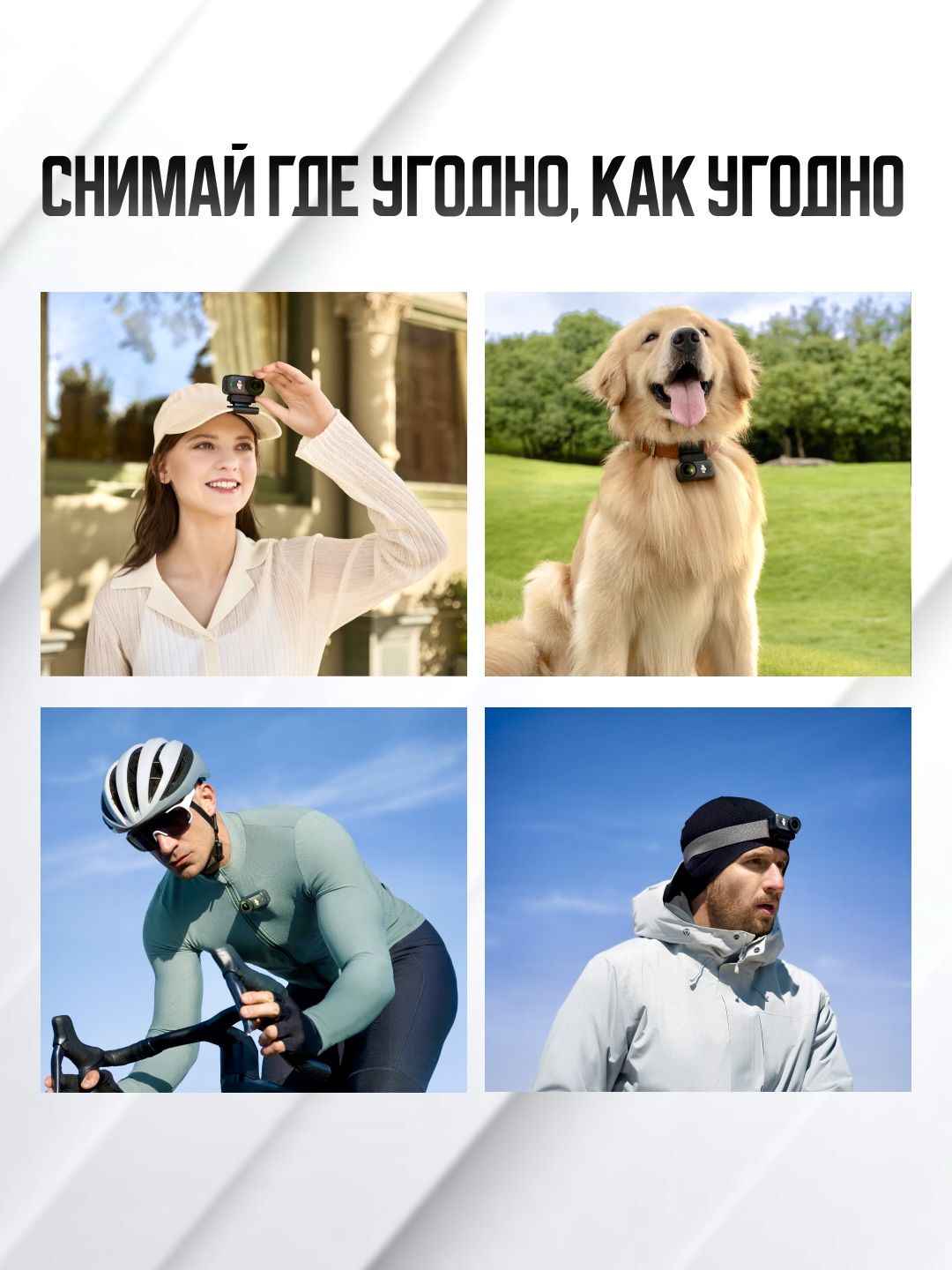 Ekshn-kamera DJI Osmo Nano Standard Combo — 4K, namlikdan himoya, shovqinsiz, magnitli