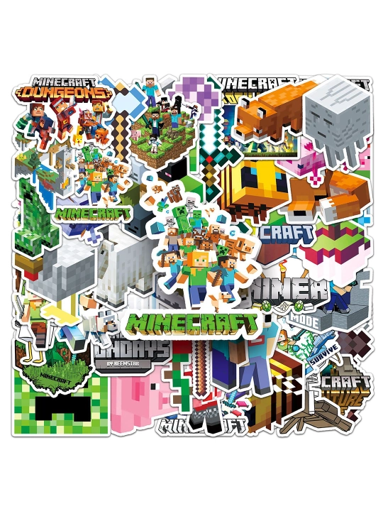Nakleykalar "Cyberpunk, IT, xakerlar, o'yinlar, Minecraft" telefon, kompyuterlar uchun