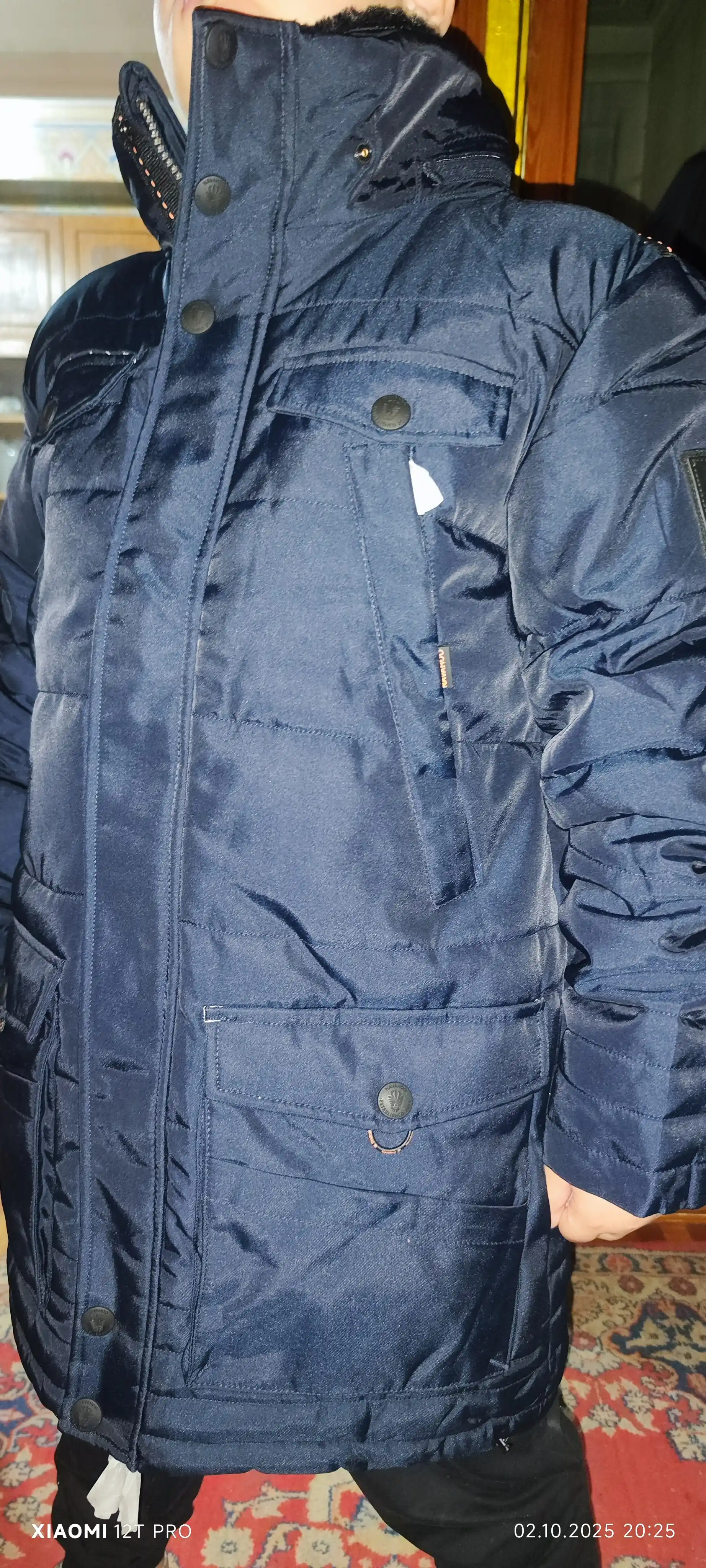 Erkaklar uchun Navahoo Luaan qishki kurtka-pal'to mo‘ynali alyaska, –20°C gacha