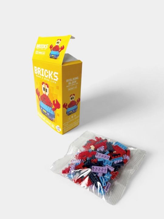 Blokli konstruktor, mini lego, bolalar va kattalar uchun boshqotirma, shakllar