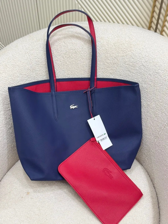 Женская сумка в стиле Lacoste, кросс-боди на плечо, с клапаном и двусторонним дизайном