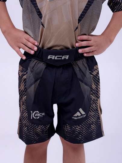 Детские шорты, спортивные, ACA, MMA, для единоборств — IAMF-DETSHOR-ЗОЛОТ-140146