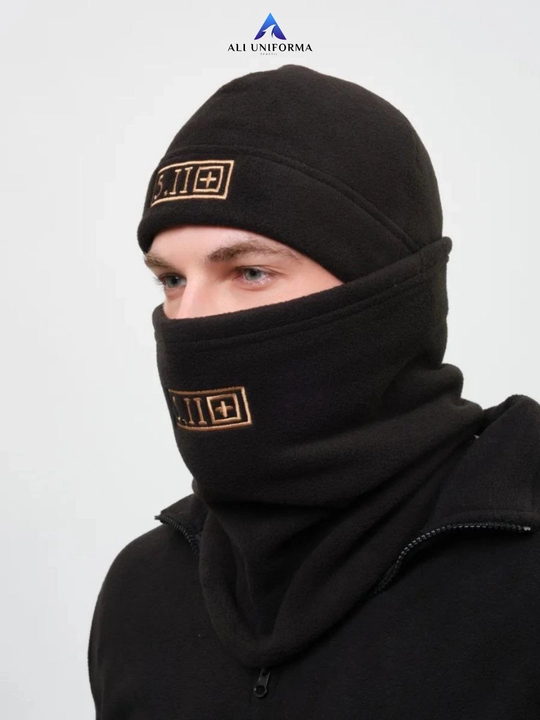 Shapkaqishki,Qishki, Flis Bo‘yin O‘rami Sharf Sport,Harbiy,Turizm,Taktik,Qora/Yashil