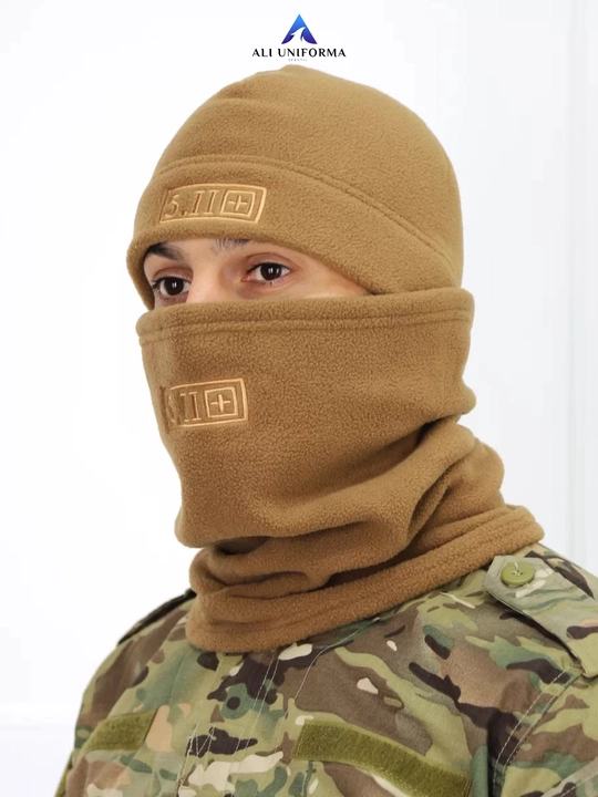 Shapkaqishki,Qishki, Flis Bo‘yin O‘rami Sharf Sport,Harbiy,Turizm,Taktik,Qora/Yashil