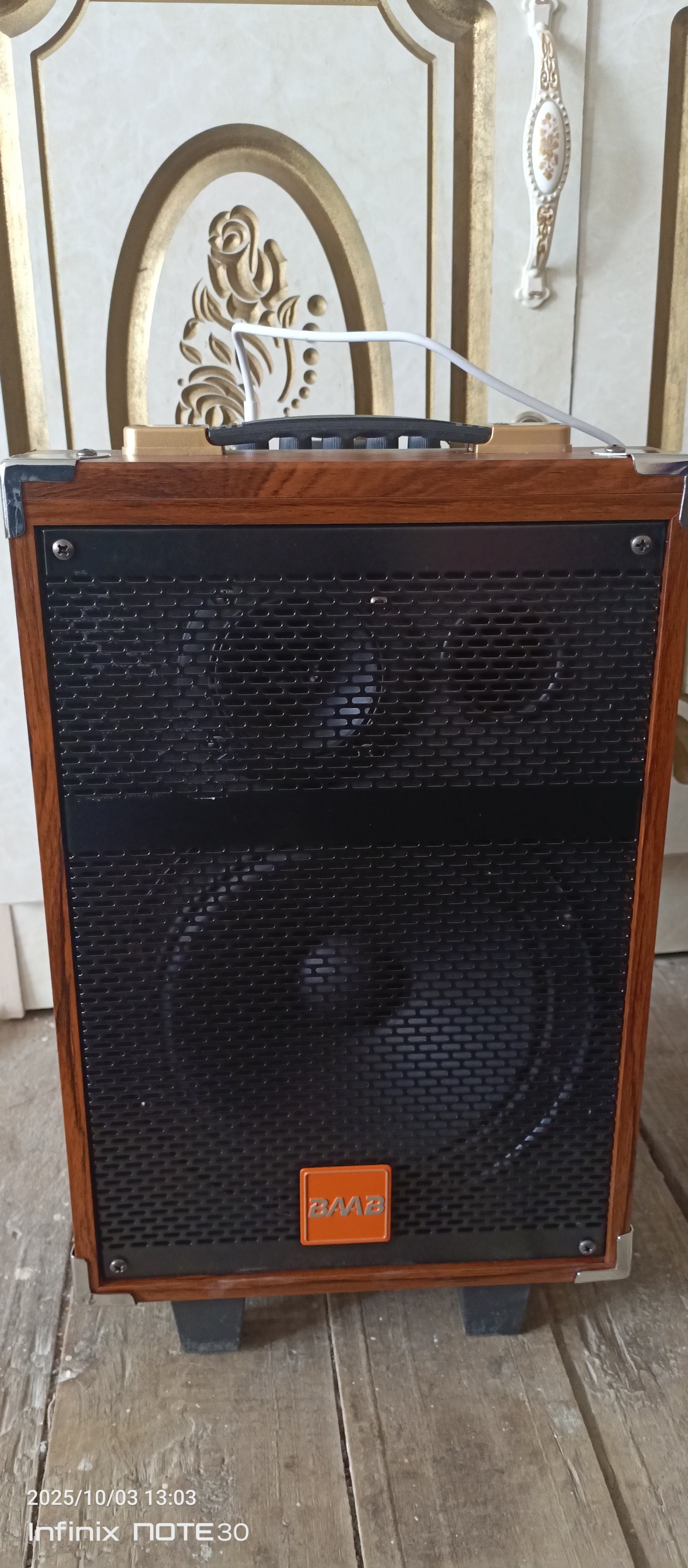 BAAB portativ karaoke Bluetooth karnay mikrofon va pult bilan