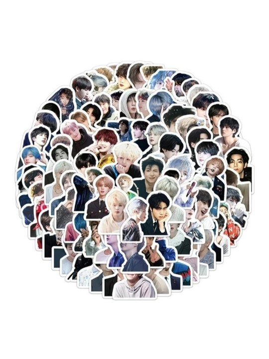 Stikerlar BTS, Stray Kids, Blackpink, Enhypen, Seventeen, nakleykalar K-pop. 50 dona - 