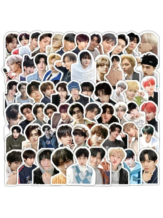 Стикеры BTS, Stray Kids, Blackpink, Enhypen, Seventeen, наклейки К-поп. 50 штук