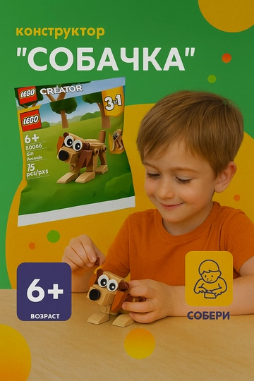Конструктор LEGO Creator, Подарочные животные, 30666 — LEGOTOY-P17A564