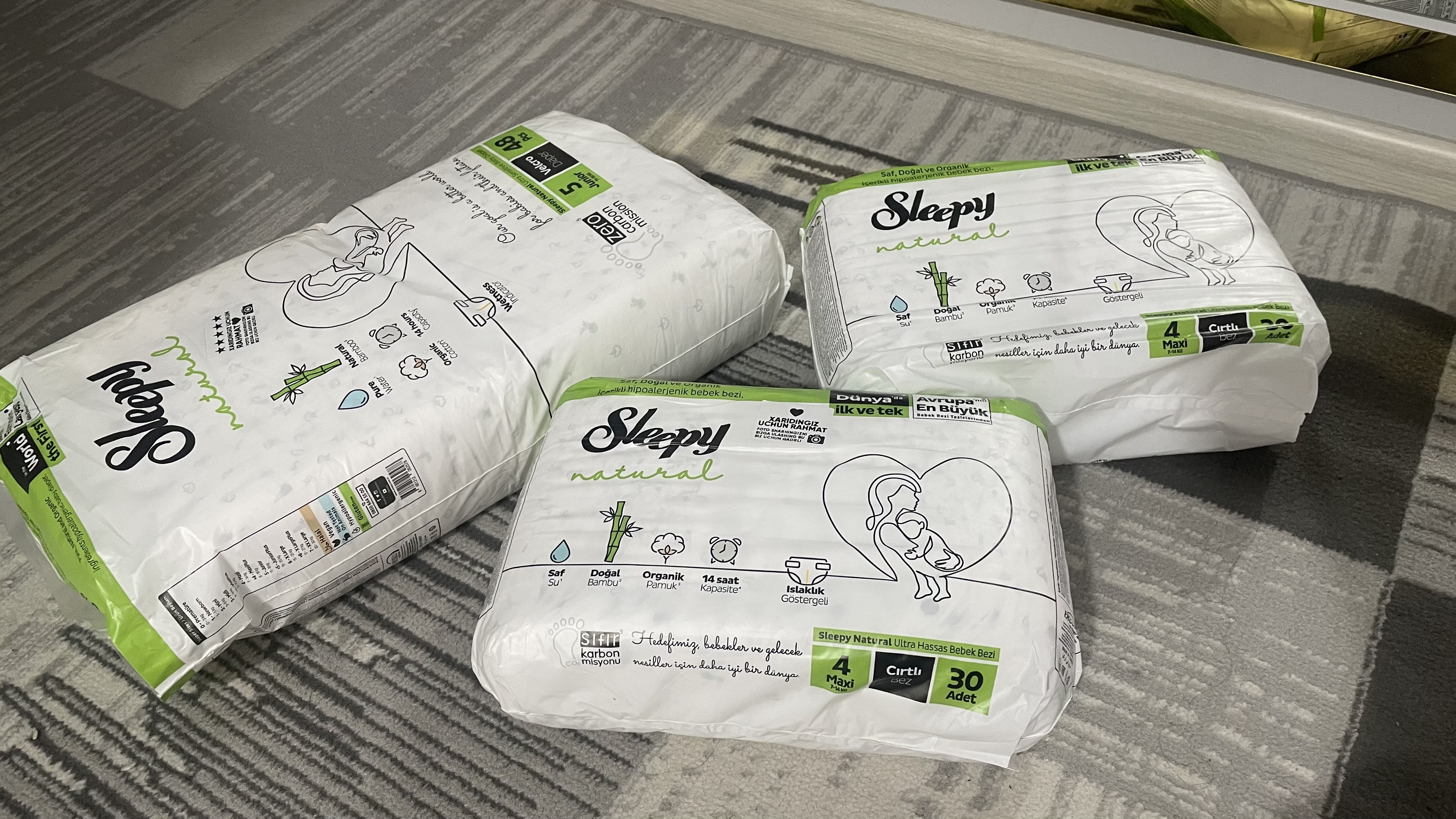 Детские подгузники Sleepy Natural Jumbo, №5, 11-18 кг, 48 шт