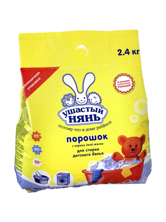 УШАСТЫЙ НЯНЬ моющее средство детское, 2.4 кг