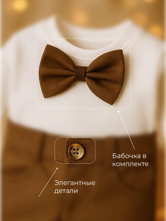 Костюм для мальчиков, 3 в 1: шерстяной пиджак, джинсы и хлопковый лонгслив