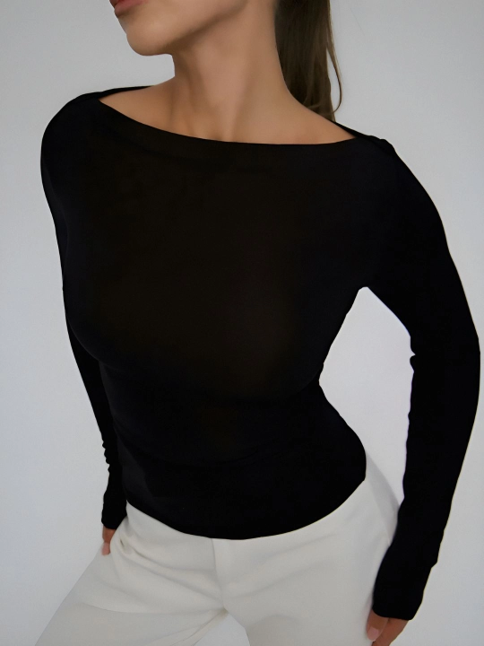 Krop top kofta, longsliv, uzun yengli, ayollar uchun, 95% xb