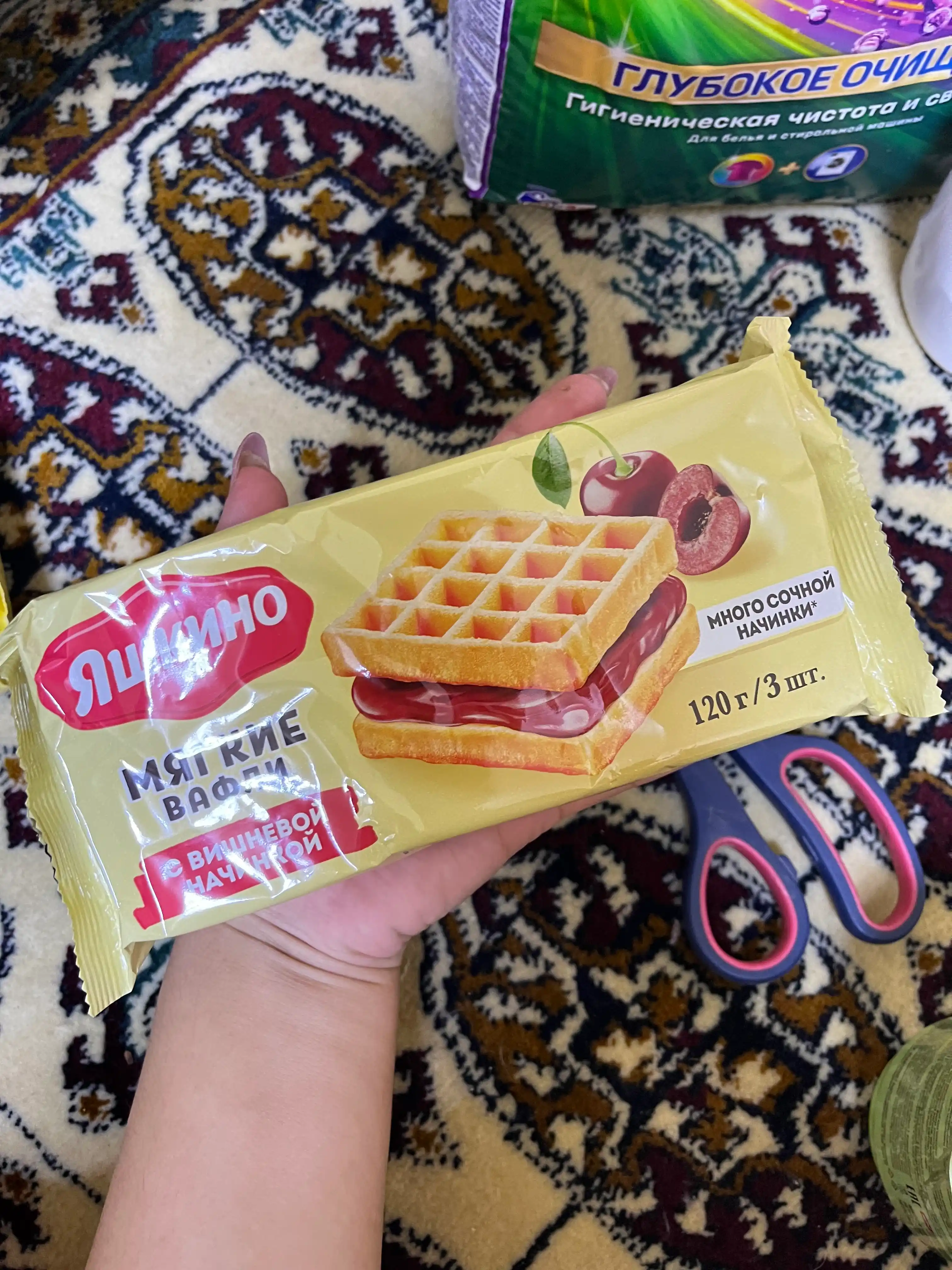 Vafli yumshoq Yashkino, gilos murabbo bilan, 120 g