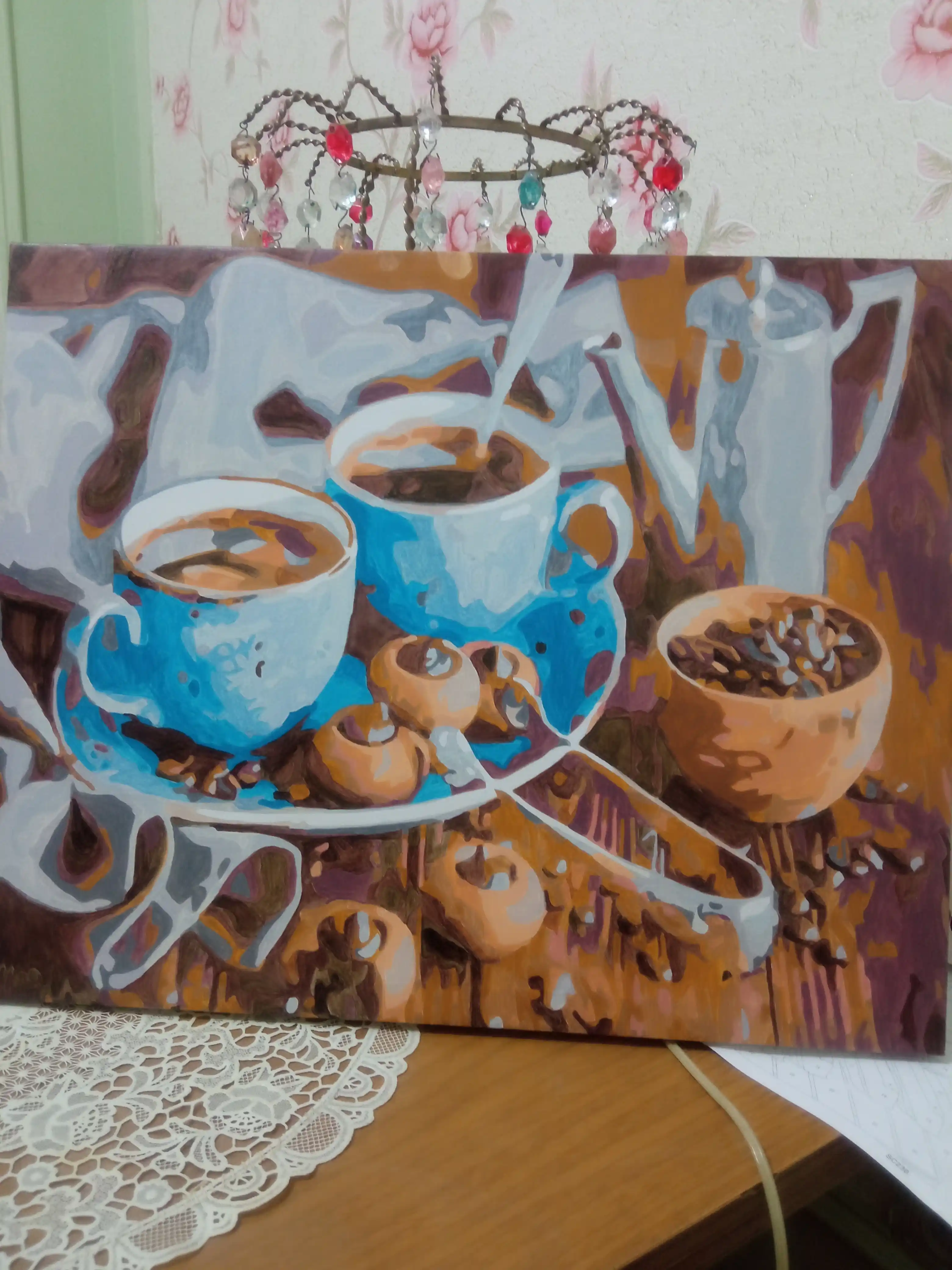 Raqamlar bo'yicha rasm chizish ARTERY, natyurmortlar holstda chizmachilik, 40 * 50 sm