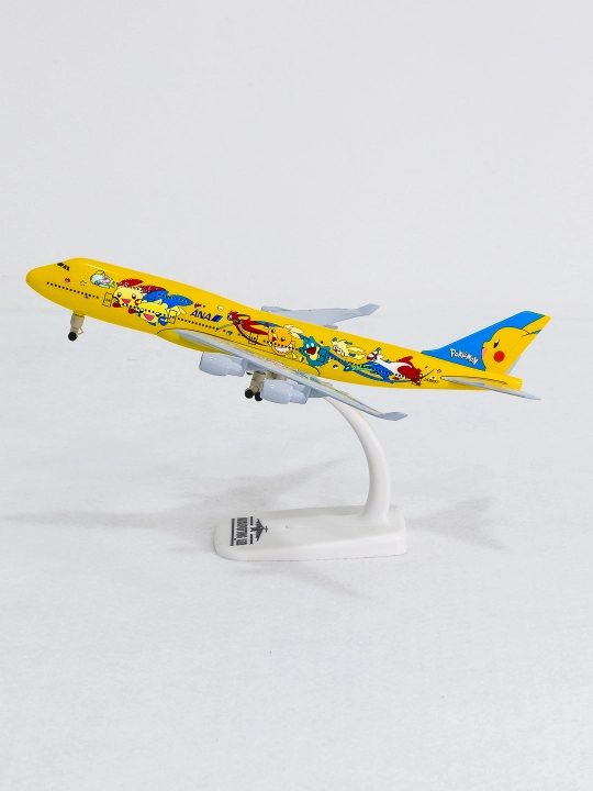 Модель самолёта Boeing 747, All Nippon Airways (ANA) Пикачу 20 см, Металл+пластик, Шасси