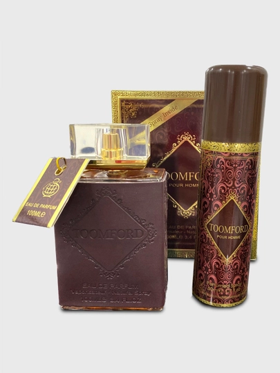 Parfyumlangan suv ToomFord Pour Homme, dezodorant bonus ichida, Fragrancde World Dubay