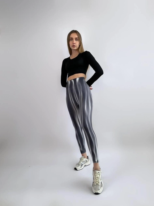 Леггинсы спортивные, лосины для фитнеса, Push-Up, Tie-dye, утягивающие, подчеркивает формы