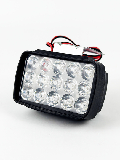 Светодиодная фара для скутера и мотоцикла – универсальная LED-прожектор 18 LED — MAXSCUT-FARA-ЖЕЛТ