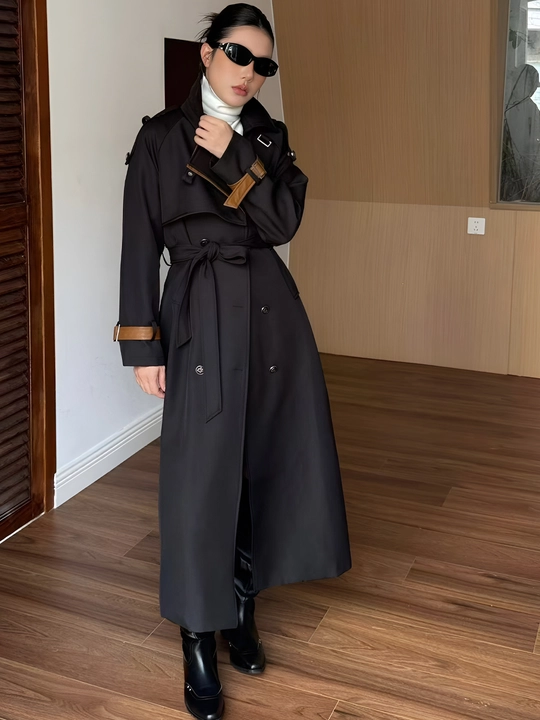 Trench plash palto ayollar uchun kuzgi plash Xitoy - 