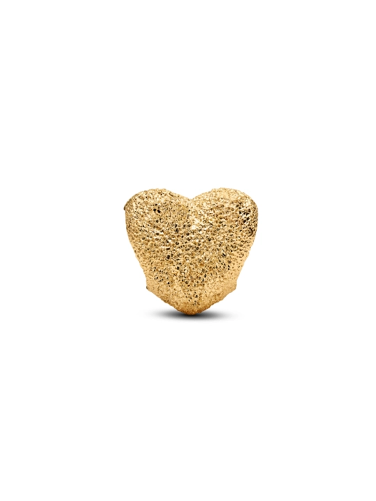 Pandora “Teksturali yurak” mini-sharm, 14K oltin qoplama, 764000C00