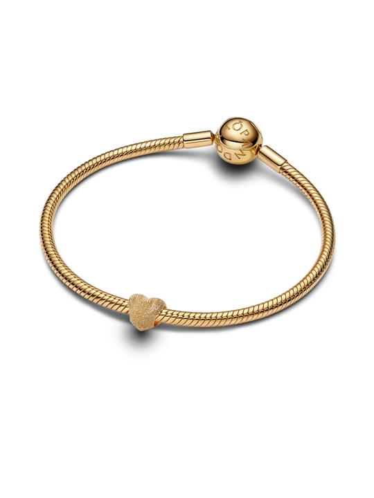 Pandora “Teksturali yurak” mini-sharm, 14K oltin qoplama, 764000C00