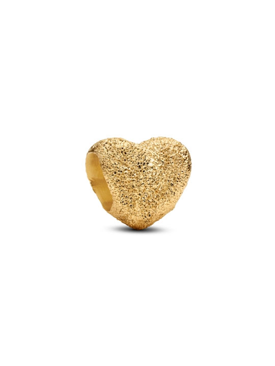 Pandora “Teksturali yurak” mini-sharm, 14K oltin qoplama, 764000C00