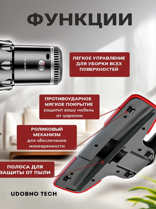 Вертикальный пылесос Sokany 2-в-1, проводной, ручной, для дома, мебели и авто