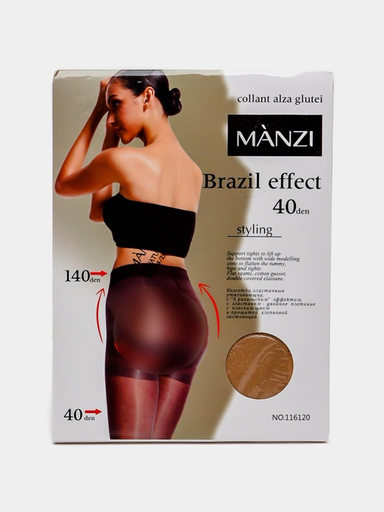 Женские капроновые колготки Manzi Brazil Effect 20-40 Den