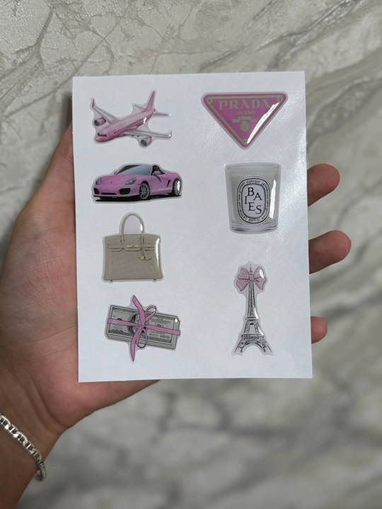 3D stikerlar to'plami telefon va kompyuterlar uchun, nakleykalar